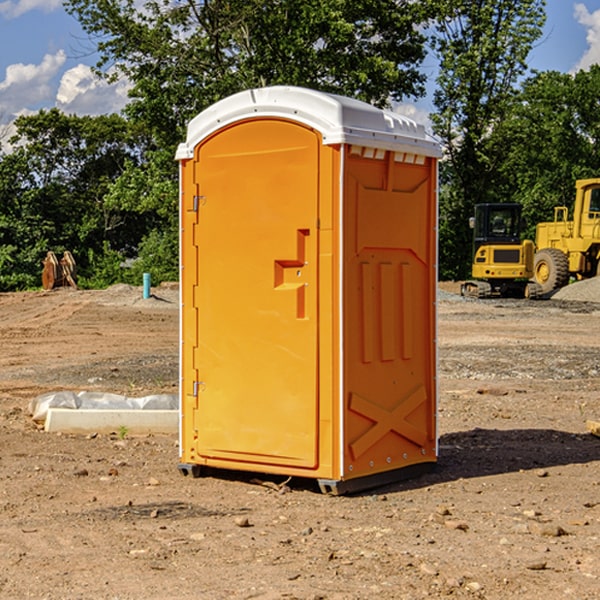 how often are the portable toilets cleaned and serviced during a rental period in Our Town Alabama